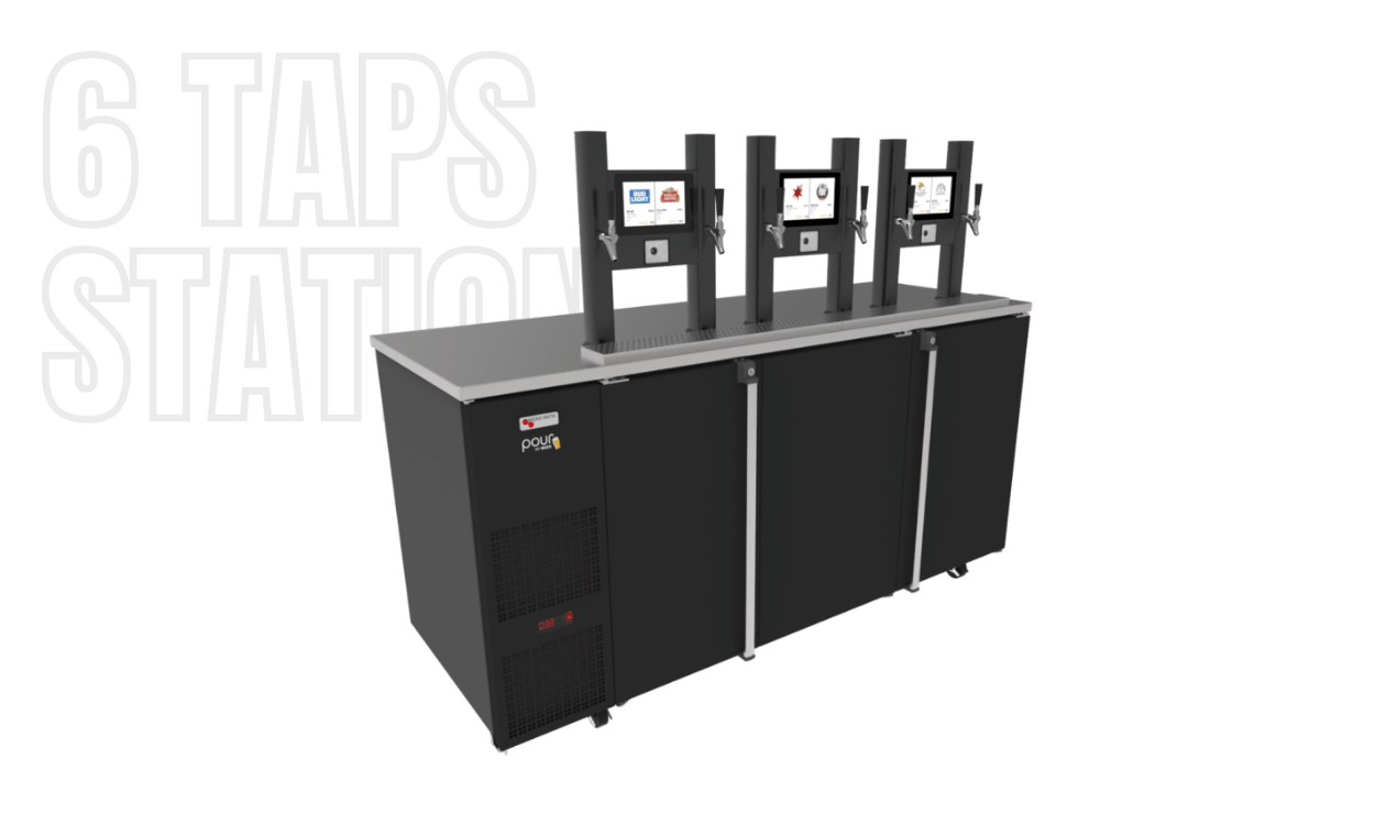 Borne self-service 6 taps